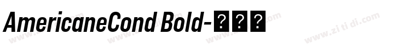 AmericaneCond Bold字体转换